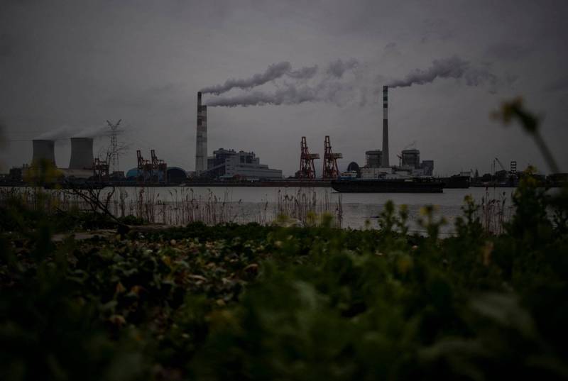 中國東北地區近日多個城市突發性停電。圖為上海煤電廠一景。（資料照，法新社）