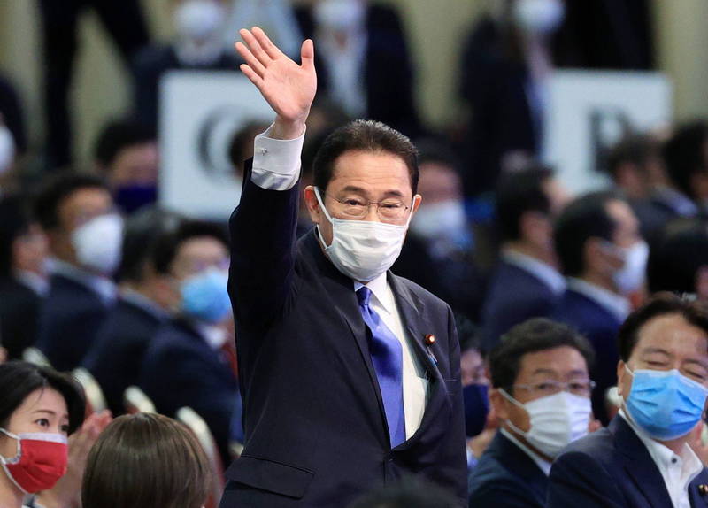 岸田文雄當選日本自民黨總裁成為準首相。（歐新社）
