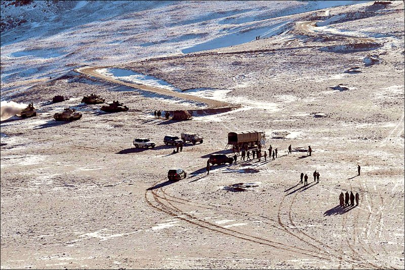 今年二月份中国解放军撤离拉达克中印边境。（法新社）(photo:LTN)