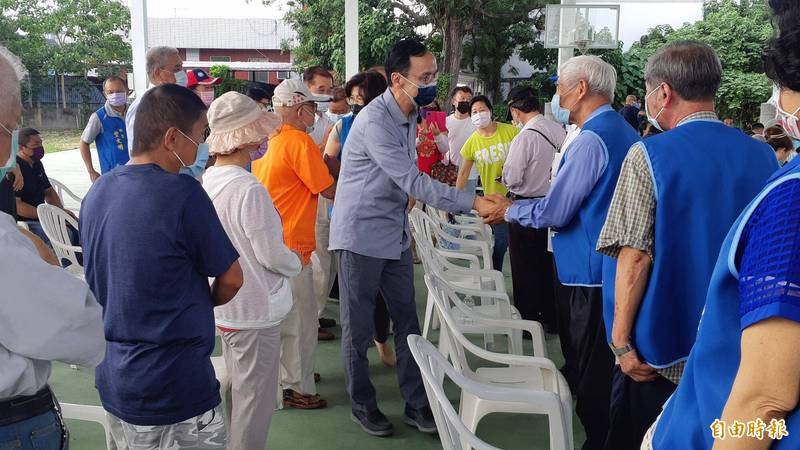 國民黨主席當選人朱立倫下午到台東謝票。（記者黃明堂攝）