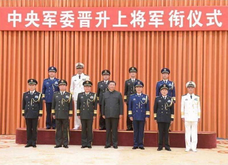 中国领导人习近平发展对外战略，2021年已两度任命上将，最近1次是在上月6日，共5人晋升上将军衔。（图撷取自中国国防部官网）(photo:LTN)
