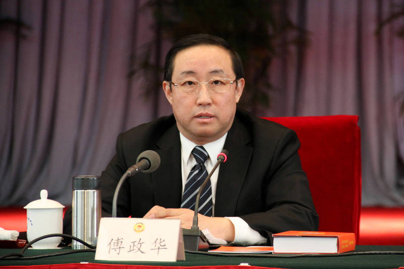 全國政協社會和法制委員會副主任傅政華，遭中央紀律檢查委員會指控違法，正在接受調查。（路透）