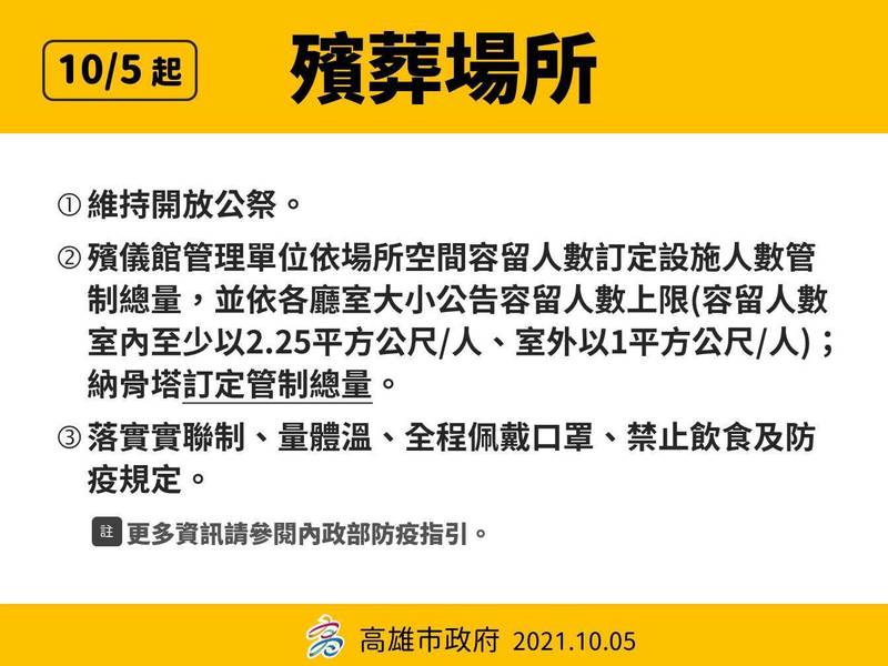 開放公祭及放寬人流管制。（高雄市政府提供）