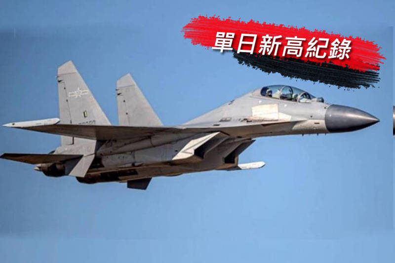 德国马歇尔基金会亚洲项目主任邦妮格拉泽（Bonnie Glaser）指出，中国派出军机频繁扰台的目的是迫使台湾空军混乱，派出更多战机和飞行员，让台湾空军做更多的维护并测试台湾防空系统的反应。图为共军「歼16」同型机照片。（国防部提供，本报合成）(photo:LTN)