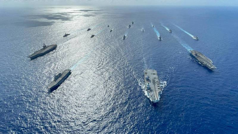美军太平洋舰队指出，6国海军聚集1万5000名水手一同演训。（图撷取自美军太平洋舰队脸书粉丝专页）(photo:LTN)