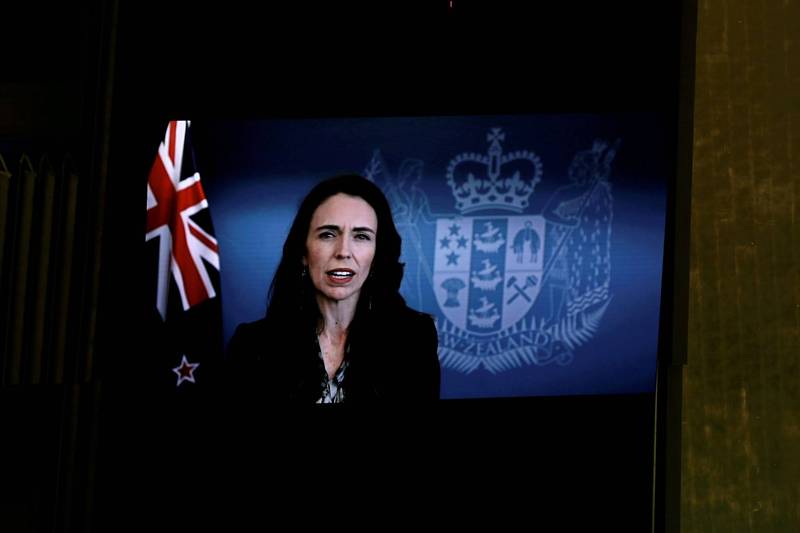 紐西蘭總理阿爾登進行記者會時受地震干擾。示意圖。（路透）