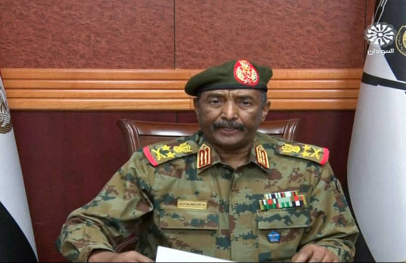 陆军中将、苏丹过渡主权委员会主席布尔汉发表演说。（法新社）(photo:LTN)