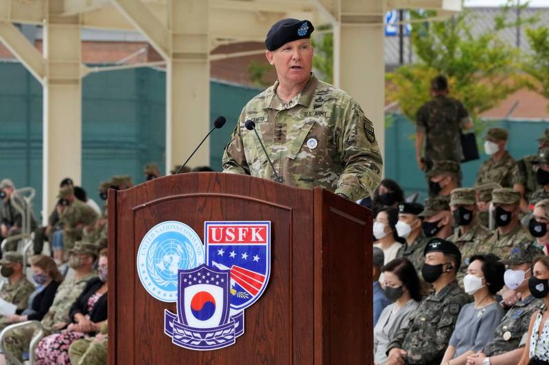 駐韓美軍司令拉卡梅拉（General Paul J. LaCamera）4日暗示，戰時作戰指揮權移交計畫可能會有所調整。（路透資料照）