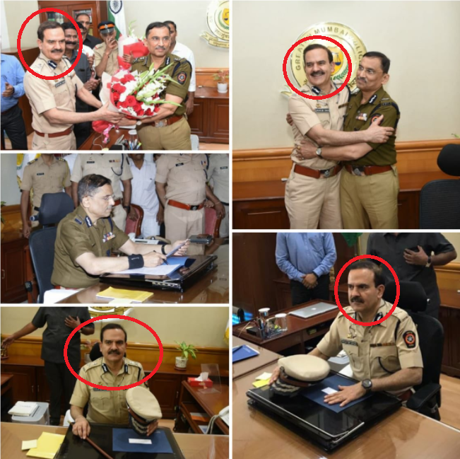 印度孟買前警察局局長，目前行蹤成謎。（紅框處，圖擷取自Mumbai Police官方臉書）