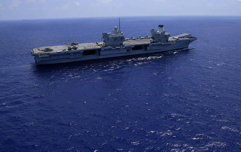 英国航空母舰伊莉莎白女王号。（资料照，美联社）(photo:LTN)