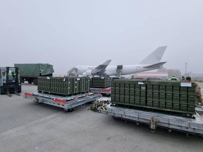 美国运送80吨各式弹药，援助乌克兰。（图撷取自美国驻基辅大使馆推特）(photo:LTN)