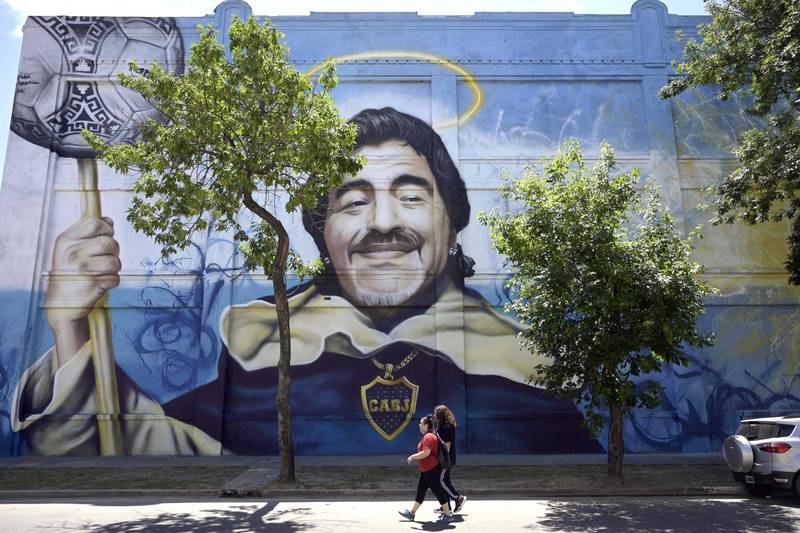 马拉度纳依然是阿根廷的国民英雄，在阿根廷「无所不在」。（法新社）(photo:LTN)