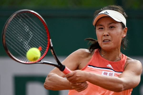 中國網球明星彭帥「明顯地」失踪，國際對她的健康狀況感到擔憂。（法新社）