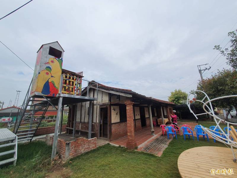 鹽水區竹仔脚鴿舍博物館結合社造，與在地居民、竹埔國小創造共融共好共享的生活場域。（記者王涵平攝）