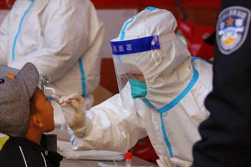 中國29日新增39例武肺確診，最新一波本土疫情在內蒙古持續延燒。示意圖。（法新社）