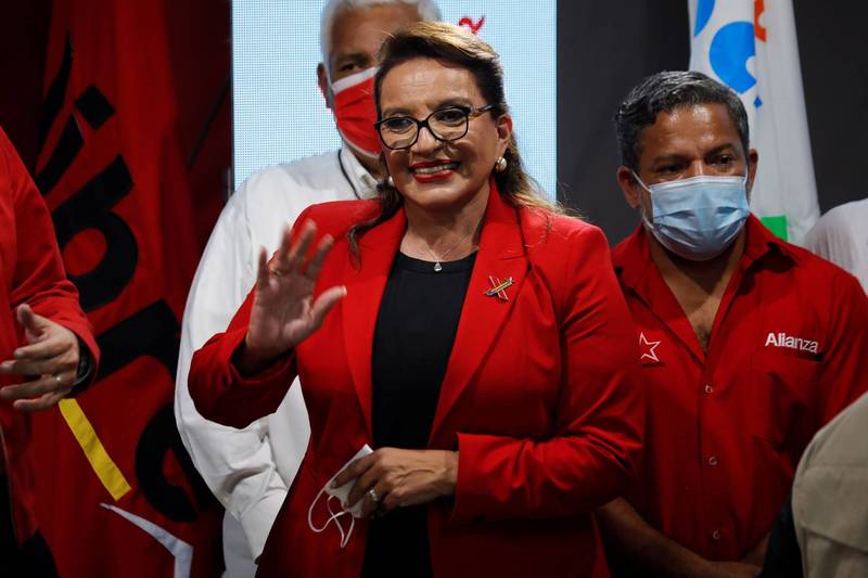 宏都拉斯大選落幕，由反對黨秀瑪菈．卡蕬楚（Xiomara Castro）勝出。（路透）