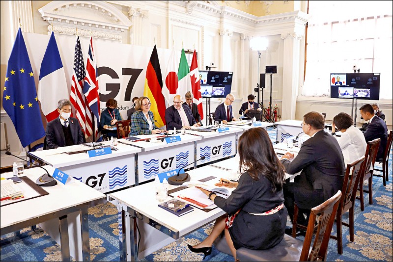 英國競爭及市場管理局（CMA）本週邀請七大工業國集團（G7）國家和澳洲等國參加數位競爭執法峰會。圖為十月在倫敦舉行的G7經貿部長會議。（路透檔案照）