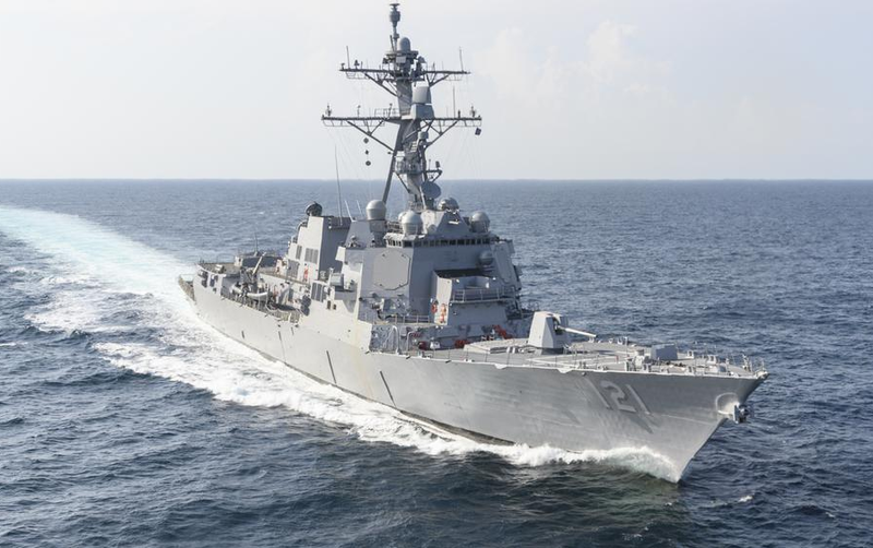 美國最新驅逐艦「小弗蘭克ㆍ彼得森號」已於11月30日交付美國海軍。（圖擷取自美國國防部官媒）