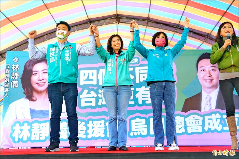 民進黨台中第二選區立委補選參選人林靜儀，昨天成立烏日後援會。（記者何宗翰攝）