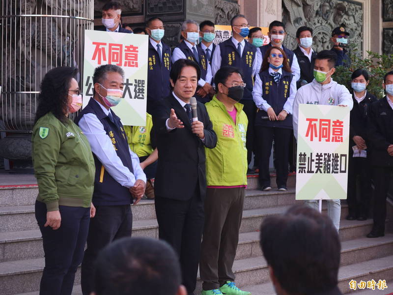 副總統賴清德表示，台灣「同島一命」， 四大公投影響台灣國家全安 呼籲大家投不同意。（記者歐素美攝）