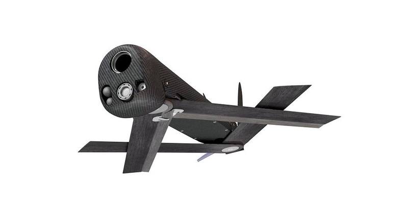 「弹簧刀无人机」重量仅约2.5公斤，配有摄影镜头，可击中11公里以外的目标。（取自AeroVironment官网）(photo:LTN)