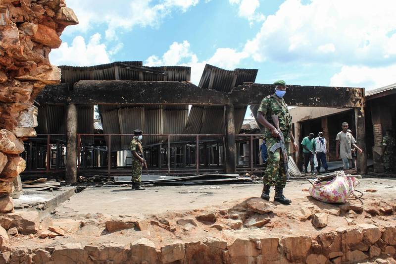 蒲隆地共和國首都基特加的監獄，7日凌晨發生大火，目前火勢已撲滅。（法新社）