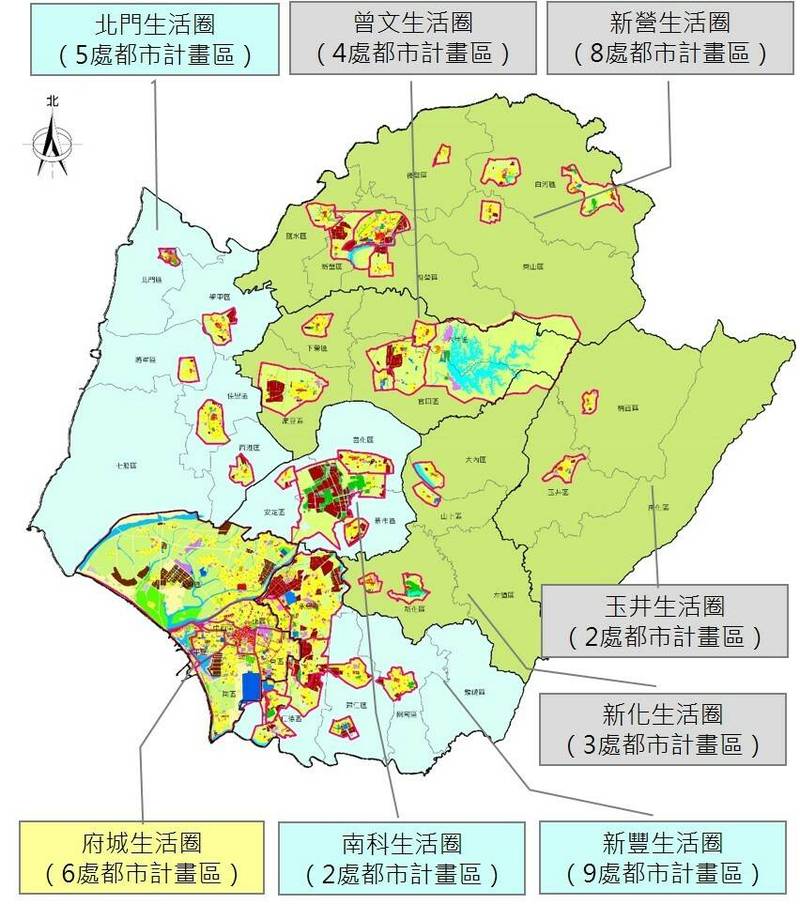 台南市約有500公頃公設保留地將解編，預計將有1萬2千名地主受惠。（台南市都發局提供）