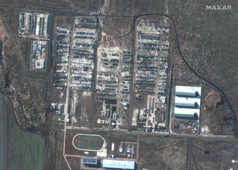 今年12月5日俄罗斯Soloti地区的卫星空拍图，Soloti相当接近乌克兰。（路透）(photo:LTN)
