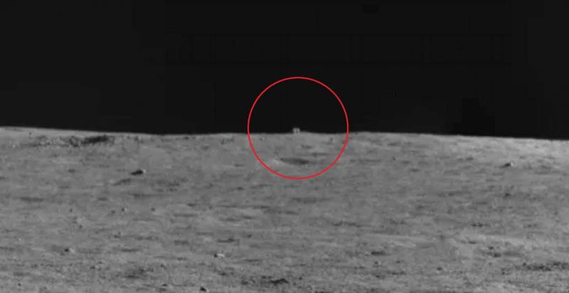 中國聲稱玉兔二號探測車在月球上拍到了「神秘小屋」。（路透）