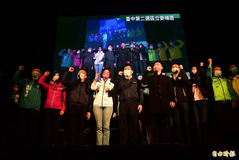 台中市第二選區立委補選，民進黨候選人林靜儀勝選。（記者廖耀東攝）