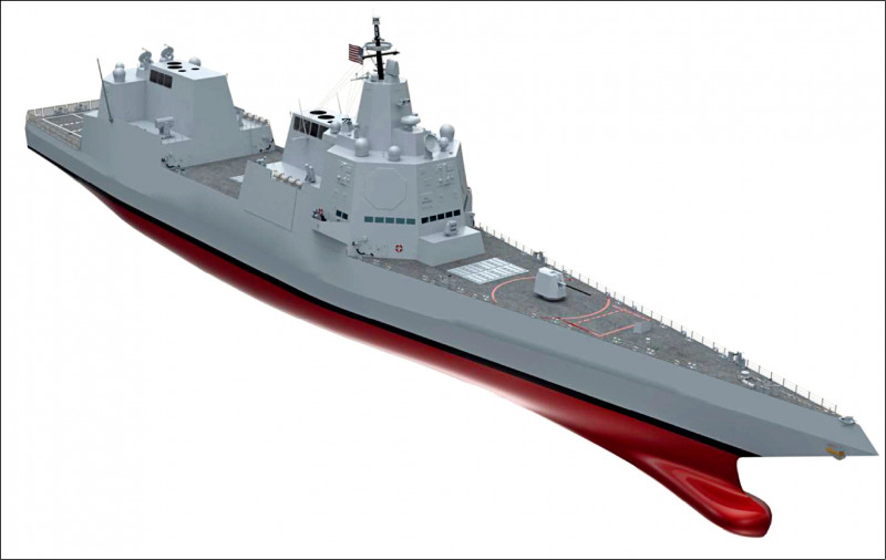 美国海军规划中的新世代驱逐舰。（取自网路）(photo:LTN)