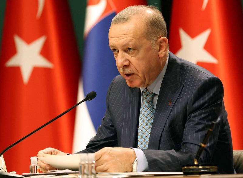 土耳其數週內將向聯合國登記，把國際認可的英文官方名稱從Turkey改成Türkiye，總統艾多根（見圖）可以提升國家民族文化和價值。（法新社）