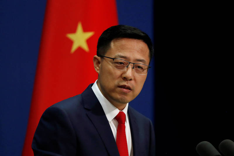 面對多國宣布「外交抵制」北京冬奧，以回應中國人權問題。中國外交部發言人趙立堅指稱，這些外交抵制國家僅「一小撮」，無法代表國際社會。（路透）