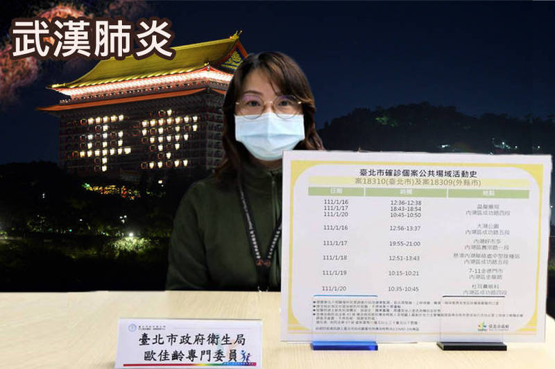 台北市衛生局專門委員歐佳齡說，中央並未公布案號，不方便多做說明。（台北市政府提供、資料照；本報合成）