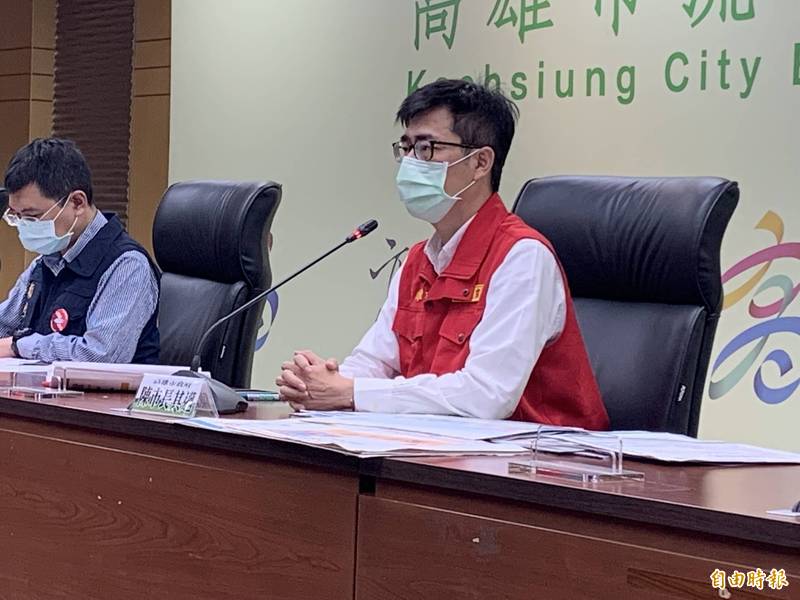 市長陳其邁今表表示高科大的學生感染源還待釐清。（記者方志賢攝）