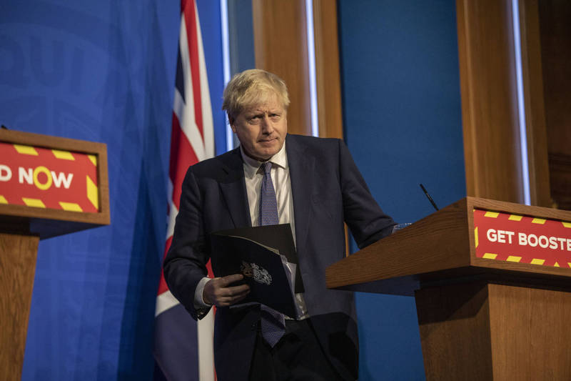 英国首相强森警告俄罗斯，若入侵乌克兰将会是「灾难性的一步」。（美联社资料照）(photo:LTN)