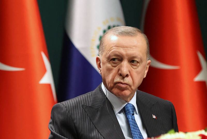 土耳其总统艾尔段以不指名的方式，公开批评塞岑阿克苏的歌词内容。（法新社）(photo:LTN)