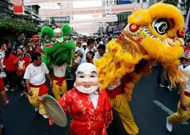 农历新年非中国独有，泰国2021年开始将春节定为国定假日。图为曼谷唐人街2019年2月5日欢度春节的场景。（路透）(photo:LTN)