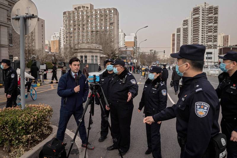外国记者遭中国政府打压的情况逐年加剧。示意图。（法新社）(photo:LTN)