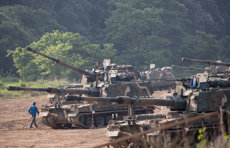 埃及將支付2兆韓元（約新台幣462億元）費用，取得南韓K9自走砲技術轉移與當地生產的合約。K9自走砲示意圖。（歐新社）