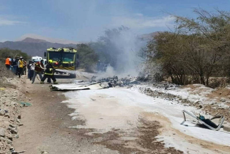 秘鲁一架小型飞机坠毁，机上7人全数罹难。（法新社）(photo:LTN)