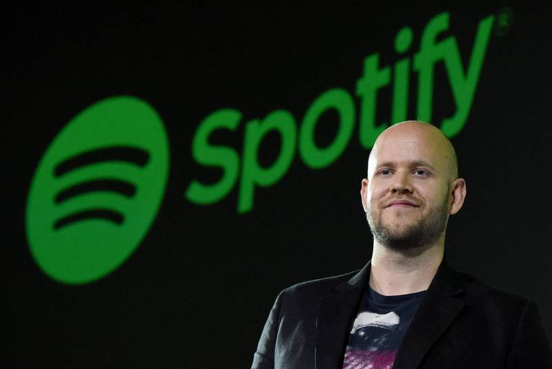 Spotify执行长艾克（见图）说，他「强烈」谴责主持人乔罗根言论不当。（法新社档案照）(photo:LTN)