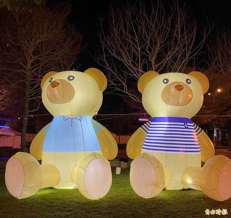 竹北燈會「動物派對」11日到20日每晚6點到9點水圳森林公園登場。（竹北市公所提供）