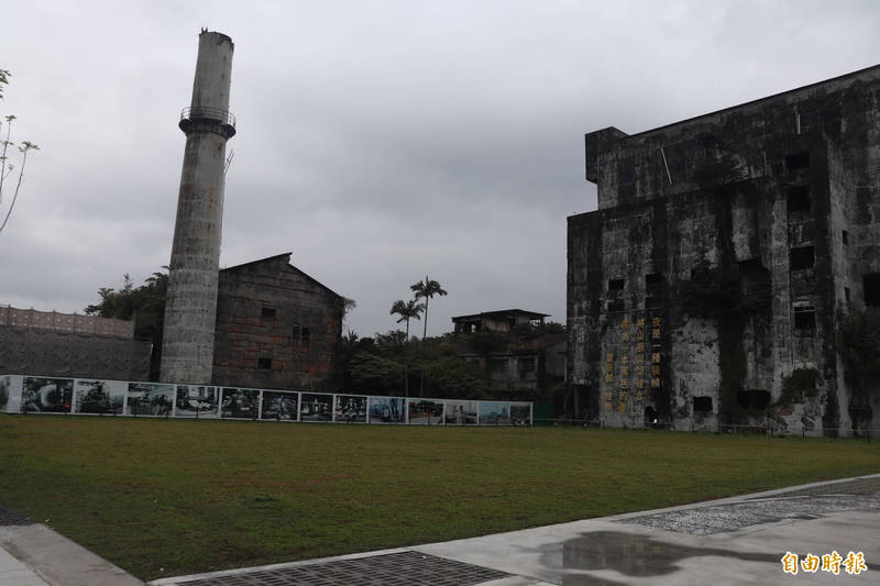 宜蘭縣五結鄉中興文創園區歷史建築群，第5期修復工程目前暫時停工。（記者林敬倫攝）