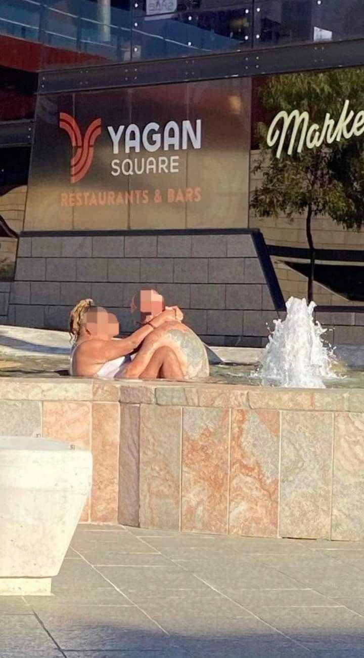 有澳洲民众发现有人在喷水池中疑似啪啪啪。（图翻摄自Restaurant Deals Perth脸书）(photo:LTN)