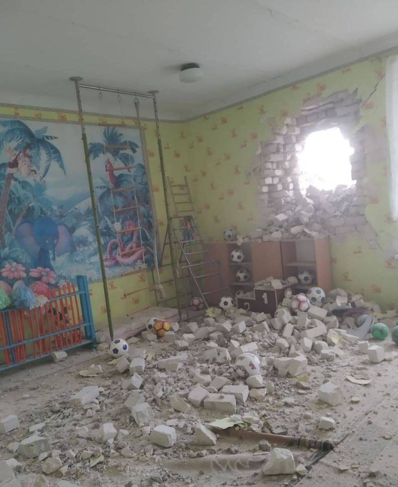 其中1枚乌东叛军的砲弹击中了1所幼儿园。（图撷取自推特NGO Proliska）(photo:LTN)