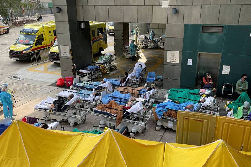 香港当前疫情非常严峻，单日确诊、死亡数屡创新高。（路透）(photo:LTN)