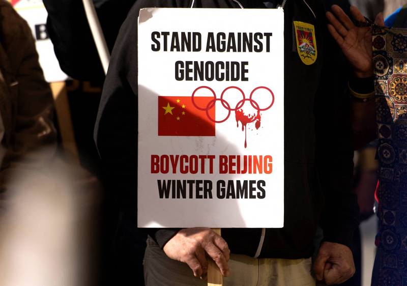中国在人权争议中举办冬奥，赛事期间又被外国记者指控频频阻挠报导。（法新社）(photo:LTN)