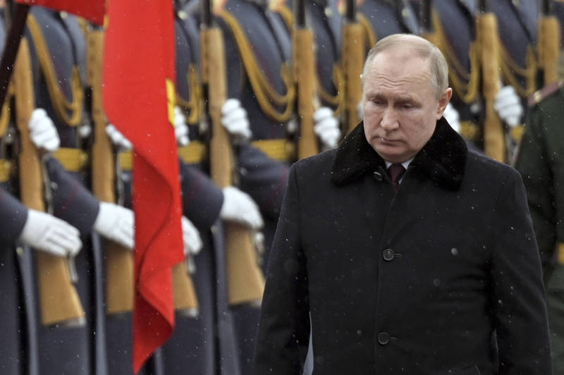 俄总统普廷已决定派遣所谓的「维和部队」进入乌东。（美联社）(photo:LTN)