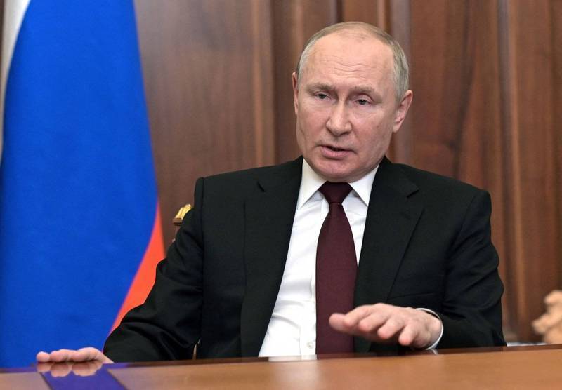 俄羅斯總統普廷已經下令將俄羅斯包括核武在內等高破壞力武器及部隊處於高度戒備狀態。（法新社）